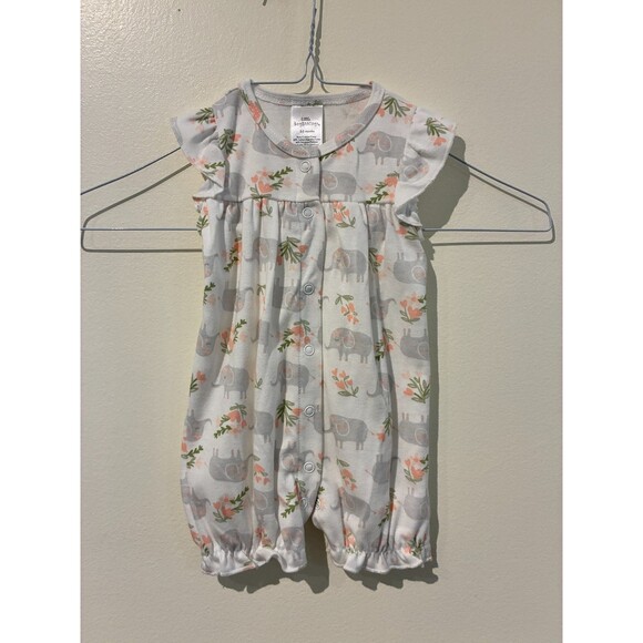 **3 for $20** NWOT Little Beginnings White Elephant Romper - 0-3M - Picture 1 of 4